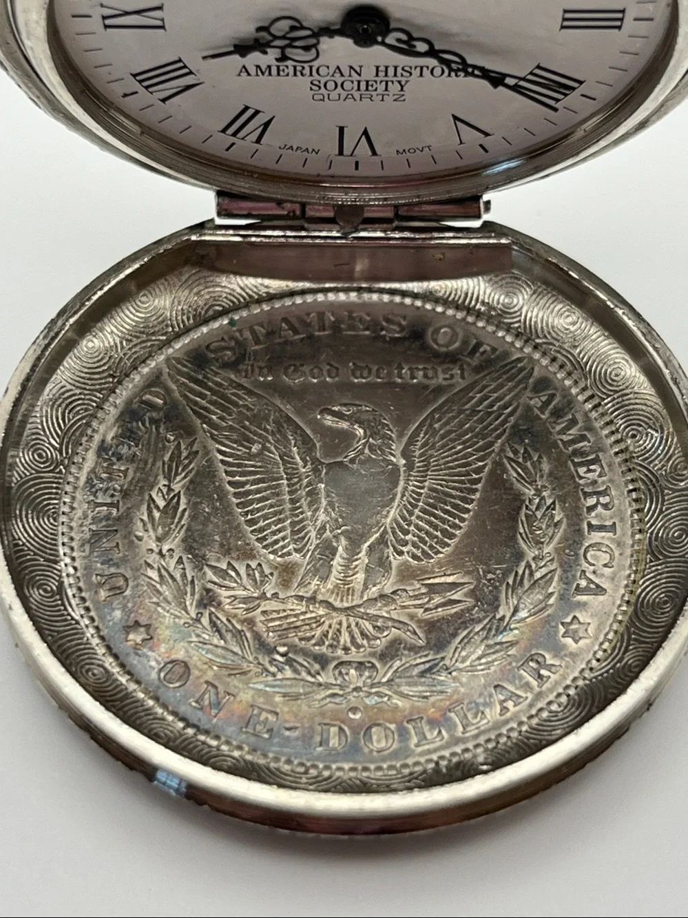 1880 Morgan Silver Dollar Coin Pocket Watch